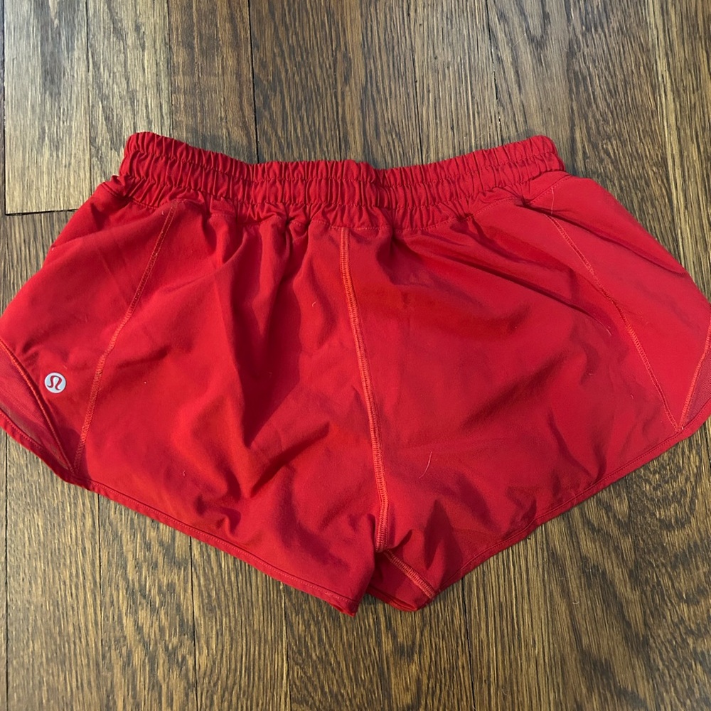 Lululemon Hotty Hot Short 2.5”  red  Running Shorts Size 6